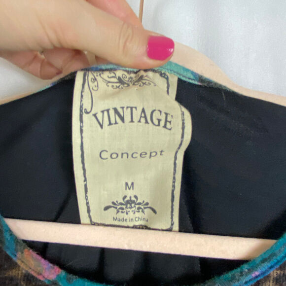 Vintage Concept Sweater Dress Sz M Art to Wear Lagenlook Y2K Animal Print - Picture 3 of 9